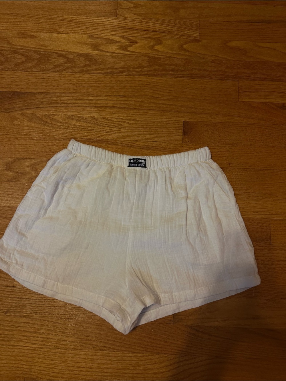 SHEIN White High Waist Lightweight Shorts